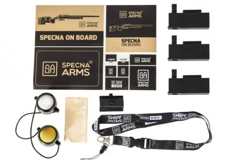 Specna Arms - Replika SA-S03 z lunetą i dwójnogiem - czarna
