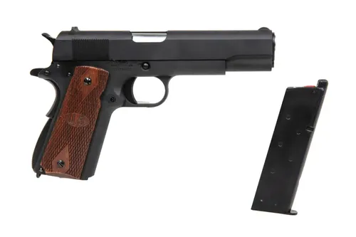 Pistolet GBB CyberGun Auto Ordnance M1911A1 - Matt Black Wood