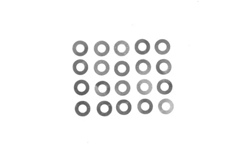 Zestaw podkładek 0,1 mm - fi 4 mm 20 sztuk