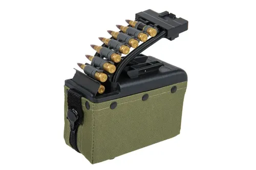 Elektryczny magazynek BOX na 2000 kulek do M249 - olive