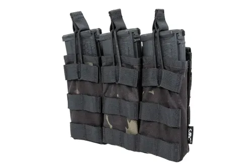 Potrójna ładownica typu Open na magazynki M4 - Multicam Black