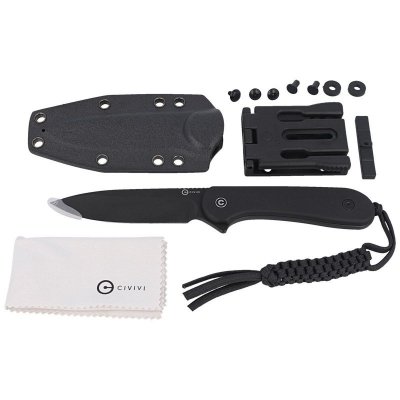 Nóż Civivi Elementum Fixed Tactical Black G10, Black Stonewashed D2 (C2105A)