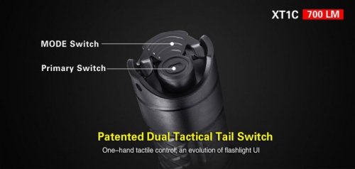 Latarka Klarus 700lm, 16340 / 700mAh Compact Tactical Flashlight (XT1C)
