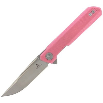Nóż Bestechman Mini Dundee Pink G10, Stonewashed / Satin D2 by Ostap Hel (BMK03B)