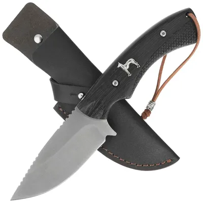 Nóż myśliwski Martinez Albainox Spanish Hound Dog Zebra Wood, Satin 3Cr13Mov (32801)