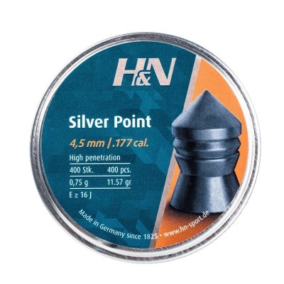 Śrut diabolo H&amp;N Silver Point 0,75g 4,5/400szt (92344500005)
