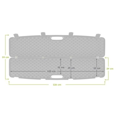 Kufer na bron Megaline 125x25x11cm czarny  z klamrami