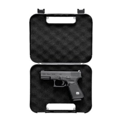 Kufer na pistolet 245x178x39mm czarny z klamrami