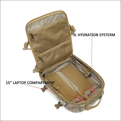 Plecak Molle Plate Carrier Bag for Tactical Vest - Multicam