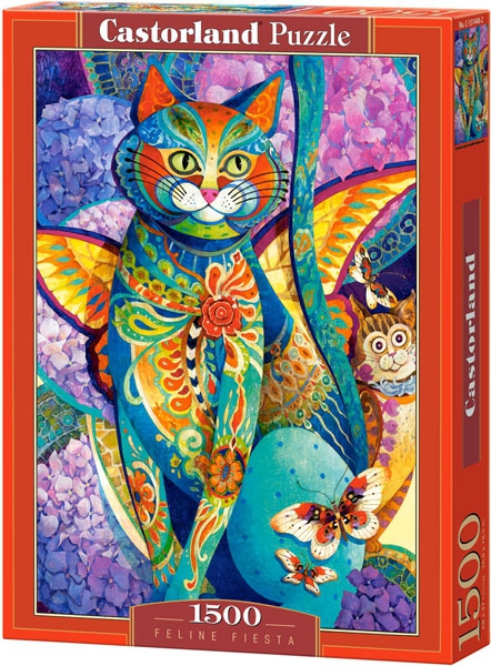 Puzzle 1500 Castorland C-151488 Kot - Feline Fiesta_02