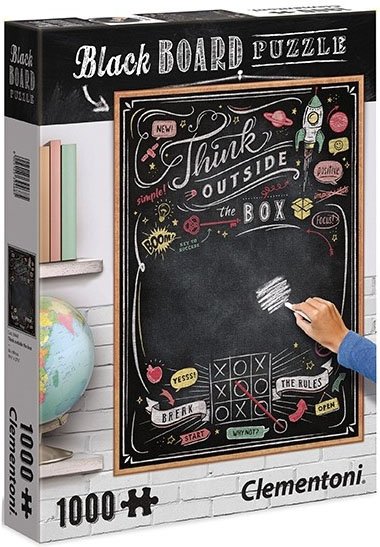 Puzzle 1000 Clementoni 39468 Black Board Think Outside the Box