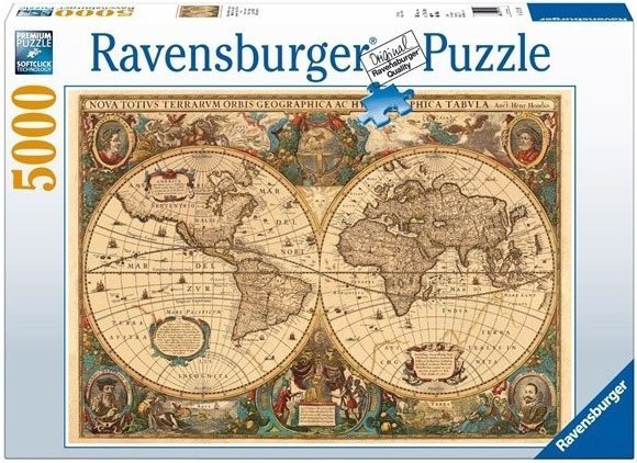 Puzzle 5000 Ravensburger 174119 Antyczna Mapa Świata