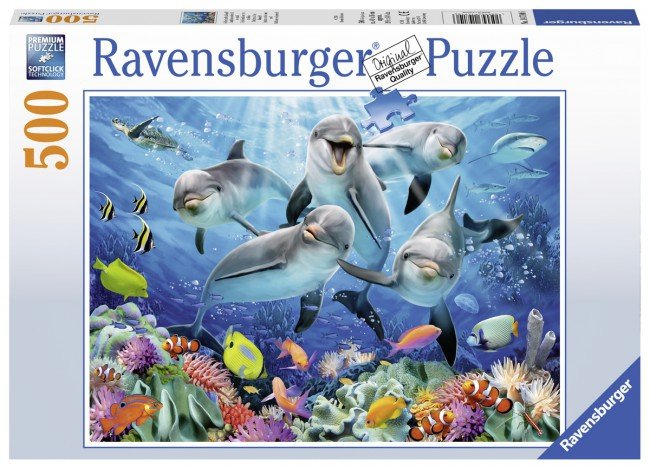 Puzzle 500 Ravensburger 147106 Delfiny