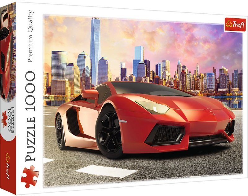Puzzle 1000 Trefl 10601 Przejażdżka o Zachodzie Słońca - Czerwony Samochód