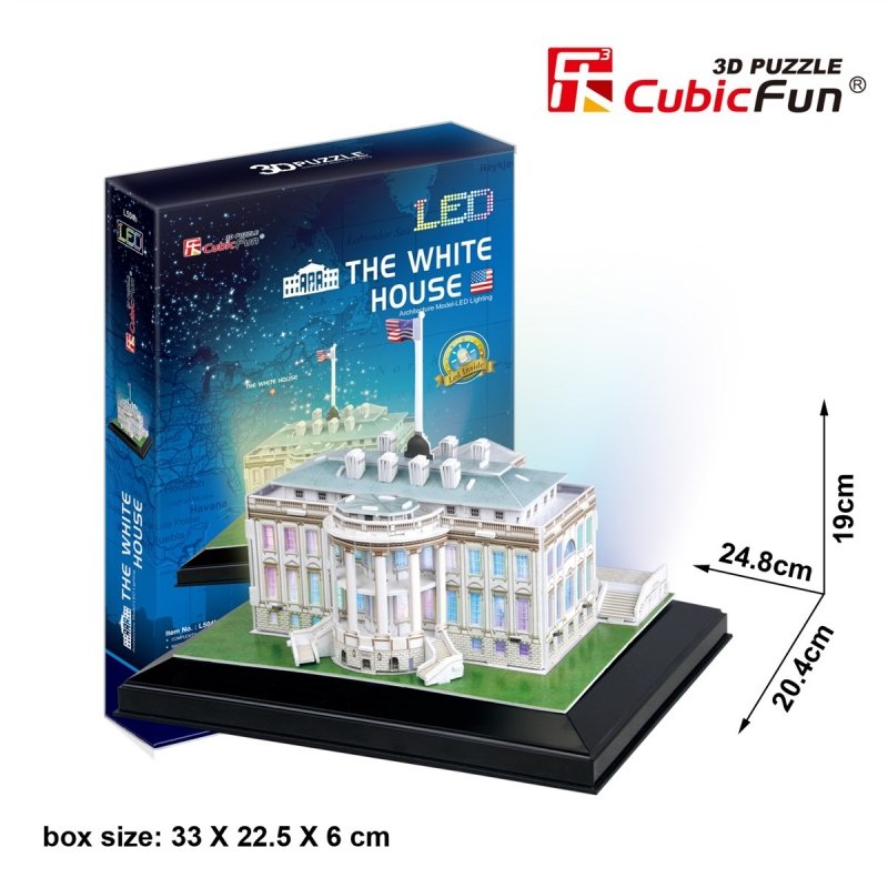 Puzzle 3D CubicFun 56 Biały Dom - L504h
