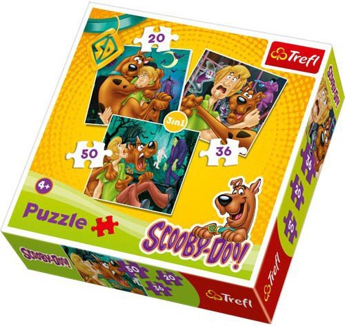 Puzzle 3w1 Trefl T-34145 Scooby Doo - Uwaga ! Duchy !