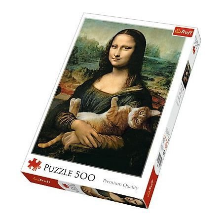 Puzzle 500 Trefl 37294 Mona Lisa z Kotem