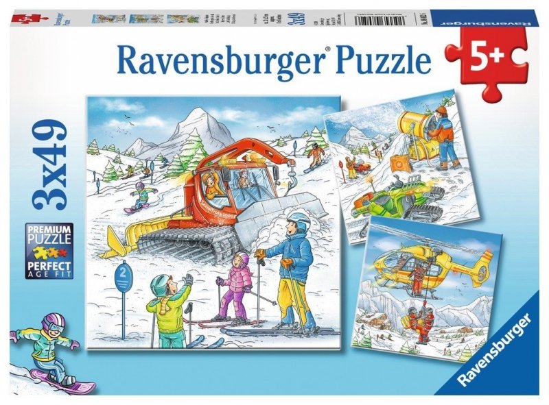Puzzle 3x49 Ravensburger 080526 Śnieżna Przygoda 3w1