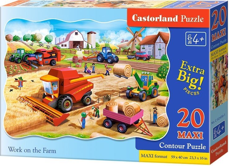 Puzzle 20 Maxi Castorland C-02436 Praca na Farmie