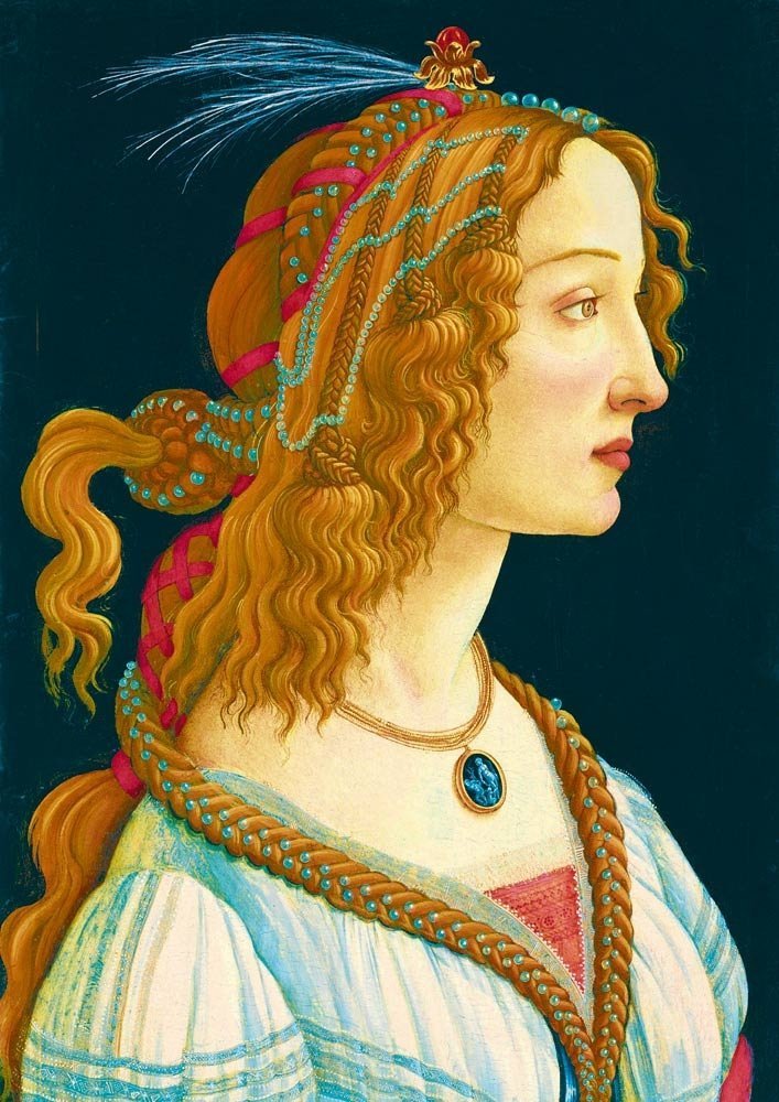 Puzzle 1000 Bluebird 60023 Sandro Botticelli - Wyidealizowany Portret Kobiety - 1480