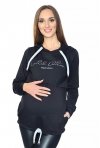 MijaCulture - 3 w 1 bluza ciążowa i do karmienia M68 4110 czarny Limited Edition front 1