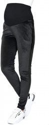 Wygodne spodnie ciązowe dresowe welurowe  9096 czarne2