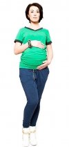 Wygodne spodnie ciążowe dresowe na co dzień „Tonya” 9052 niebieski 1