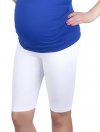 MijaCulture - wygodne krótkie legginsy ciążowe 4008/M25 biały 2