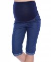 MijaCulture - spodnie rybaczki ciążowe 4015/ M35 denim blue 1