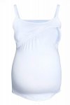 MijaCulture - top na ramiączkach 2 w 1 ciążowy i do karmienia 4029/M46 biały