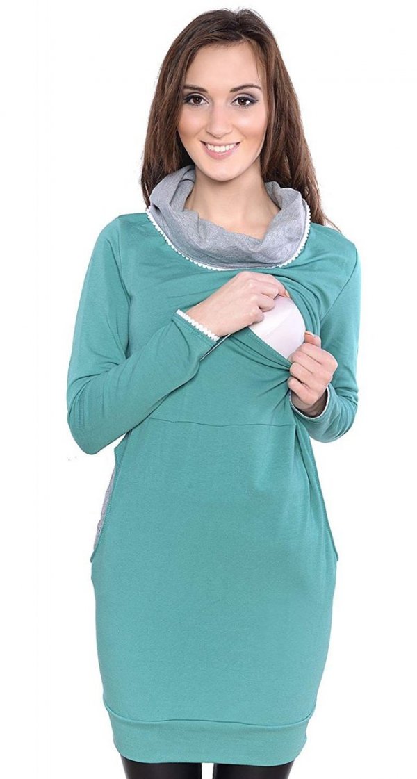  3 w 1 bluza ciążowa i do karmienia „Ellie” 7129 zielony 3