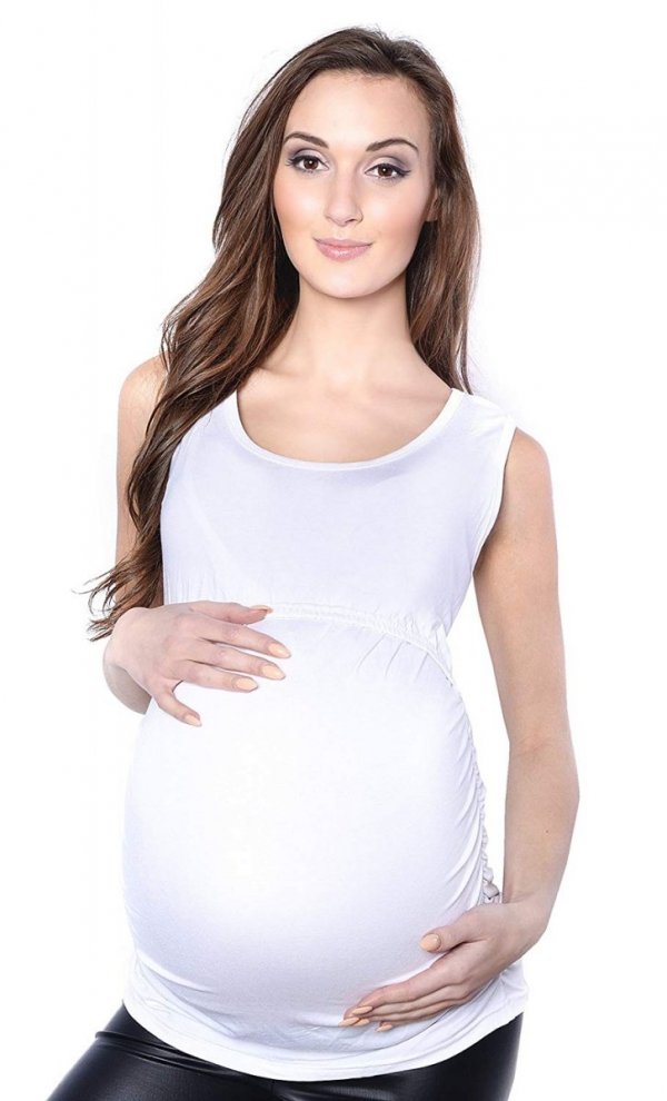 MijaCulture - bluzka 2 w 1 ciążowa i do karmienia M15/3093 biały 2