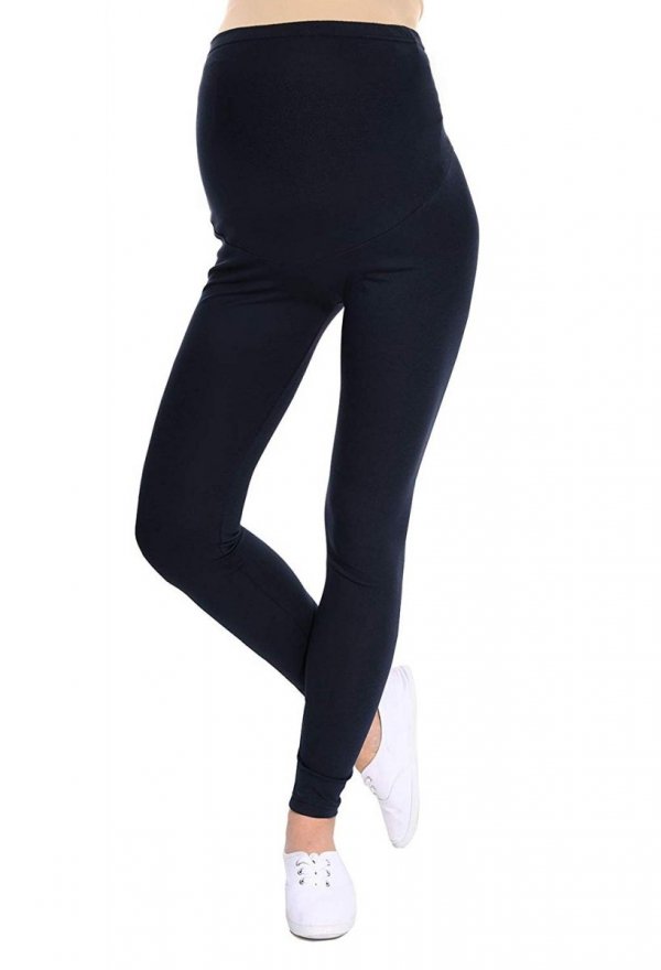 Komfortowe legginsy ciążowe zimowe 3006 czarne 1