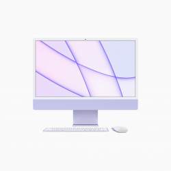 Apple iMac 24 4,5K Retina M1 8-core CPU + 8-core GPU / 8GB / 2TB SSD / Gigabit Ethernet / Fioletowy (Purple) - 2021