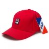 Fila Box logo czapka z daszkiem czerwona bejsbolówka