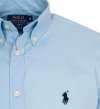 Ralph Lauren koszula męska gładka slim fit błękitna