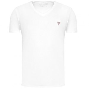  Guess t-shirt koszulka męska biała V-neck M1RI32J1311-TWHT