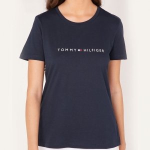 Tommy Hilfiger t-shirt koszulka damska bluzka granatowy UW0UW01618