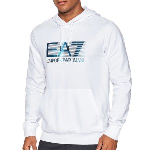 Emporio Armani bluza EA7 męska biała z kapturem 6LPM62-PJ05Z-1100