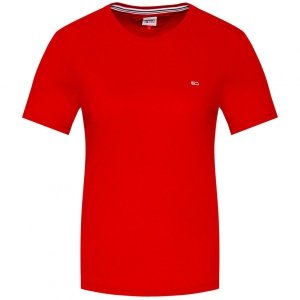 Tommy Hilfiger Jeans t-shirt koszulka crew-neck damska bluzka czerwona DW0DW06901-XNL