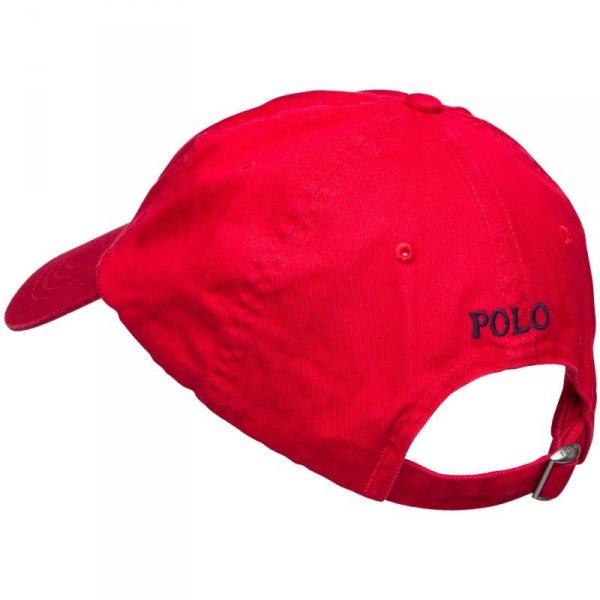 Ralph Lauren czapka z daszkiem unisex czerwona