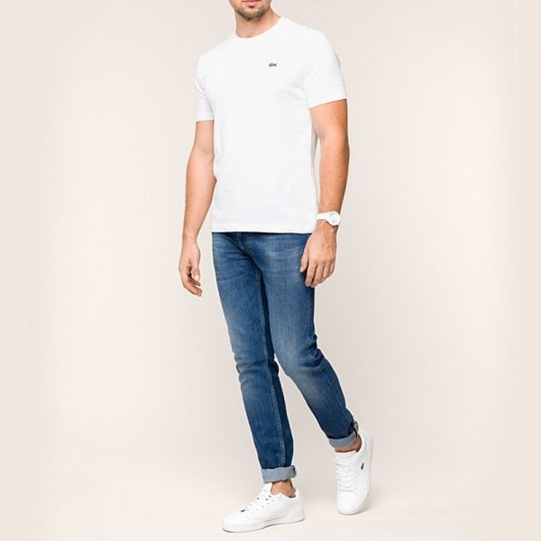 Lacoste t-shirt koszulka męska regular fit biały