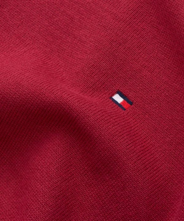  Tommy Hilfiger sweter v-neck męski bordowy 