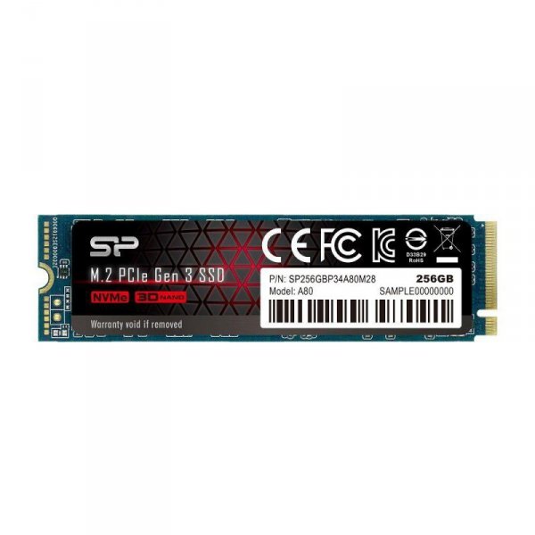 Dysk SSD Silicon Power A80 256GB M.2 PCIe Gen3x4 NVMe (3400/3000 MB/s) 2280