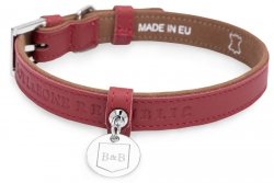 Collar for dog MONACO burgundy