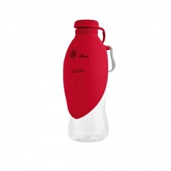 Outdoor, Drinking bottle w silicone bowl red