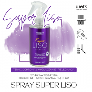 Super Liso - brazylijski spray termoochronny wygładzający włosy. 200 ml. 