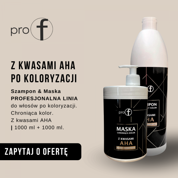 PRO-F Maska chroniąca kolor z kwasami AHA 1000 ml.