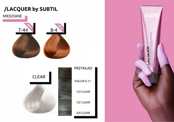 LACQUER 8-8 - Blond Clair Beige LIGHT BEIGE BLOND SUBTIL LACQUER XXL SHINE Profesjonalny Toner Kwasowy z efektem lustrzanego blasku  Subtil 60 ml.