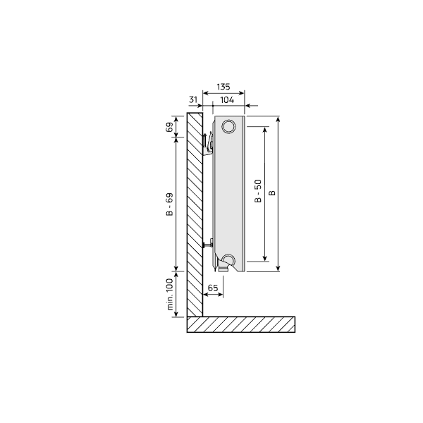 Purmo Ramo Ventil Compact Flex RCVF22 300x800